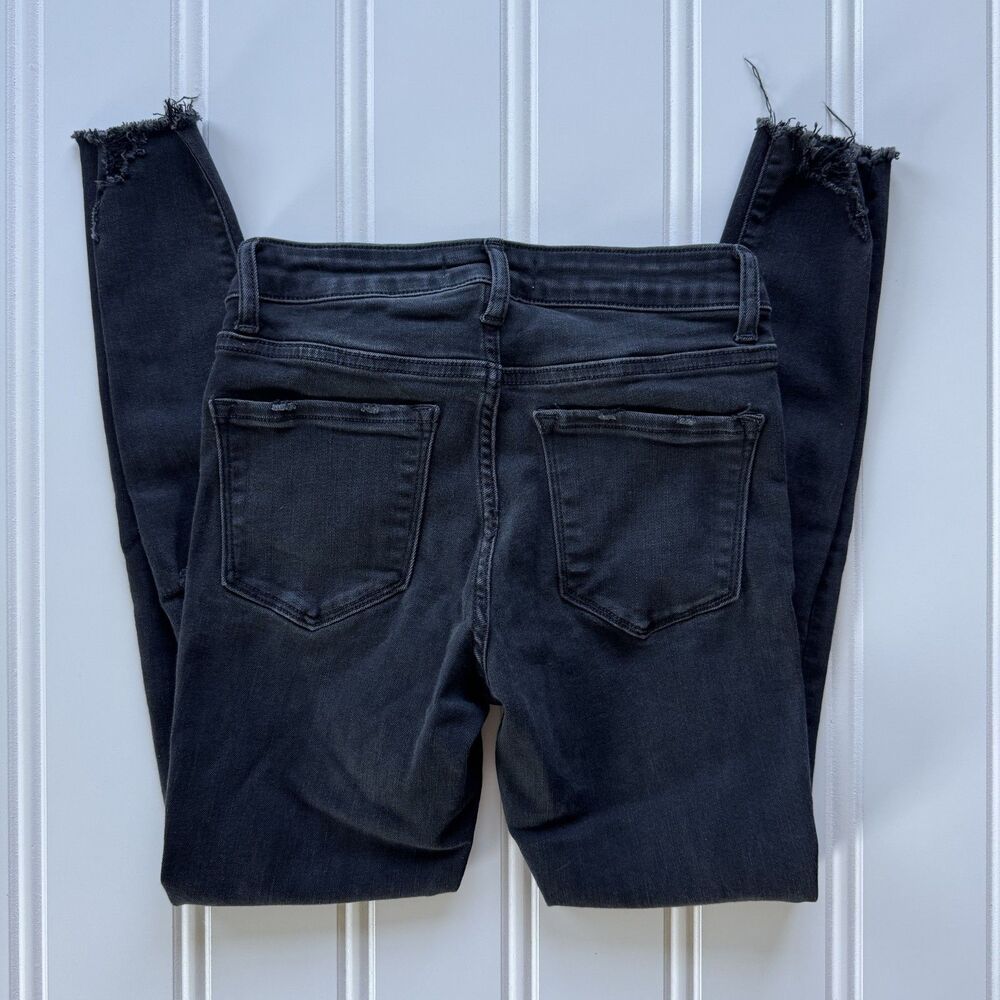 Flying Monkey Black Distressed Skinny Jeans | Edgy Grunge Ripped Denim Pants